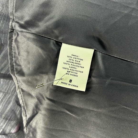 Womens Neiman Marcus Lela Rose Purple Floral Cotton Silk Sleeveless Dress Size 8 - Picture 6 of 6